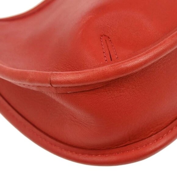 Coach Red Leather Handbag D7C-9027 125927 - Picture 4 of 10